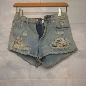 Garage Ripped Jean Shorts